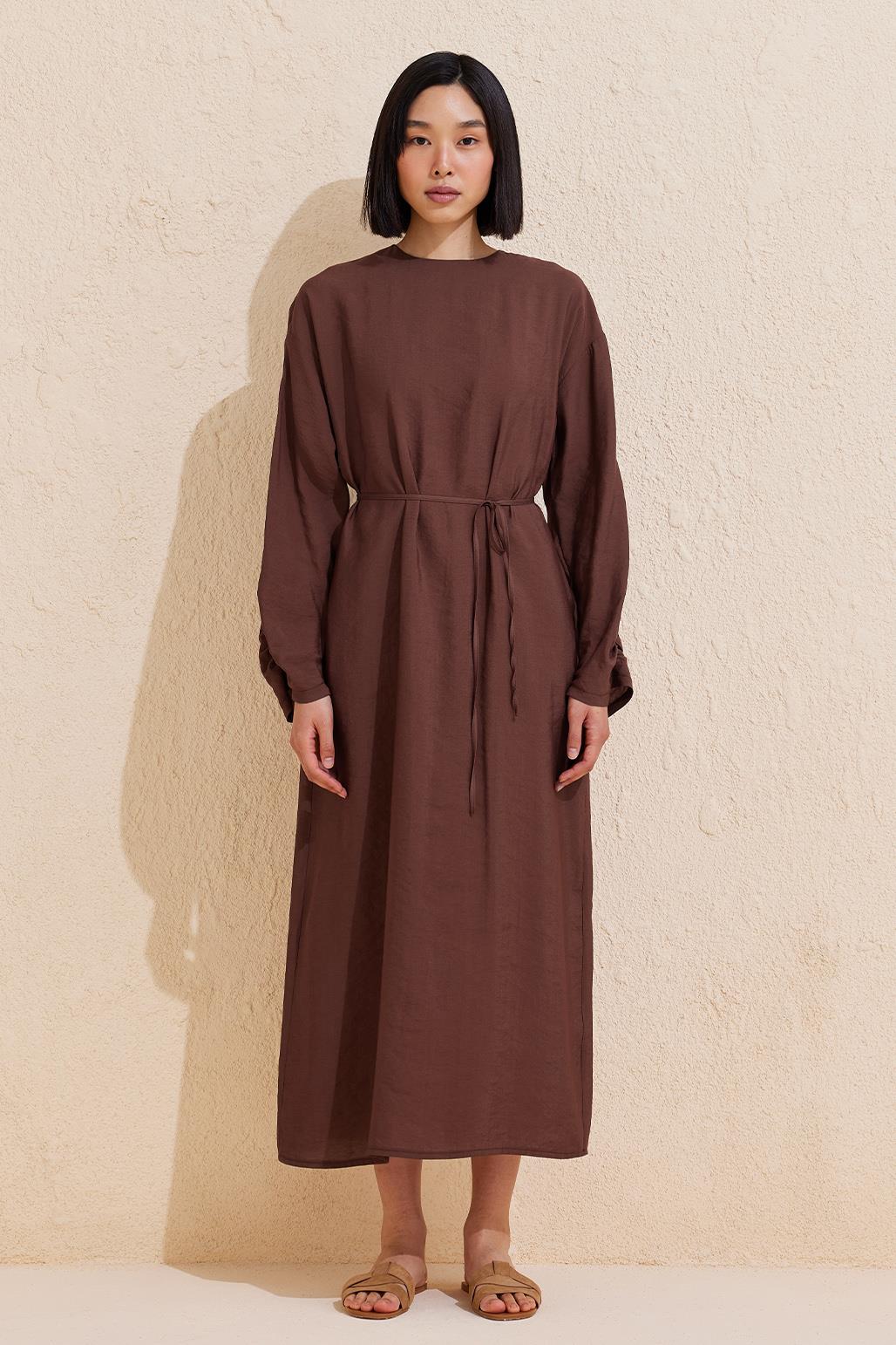 Modal Dress Chocolate Brown