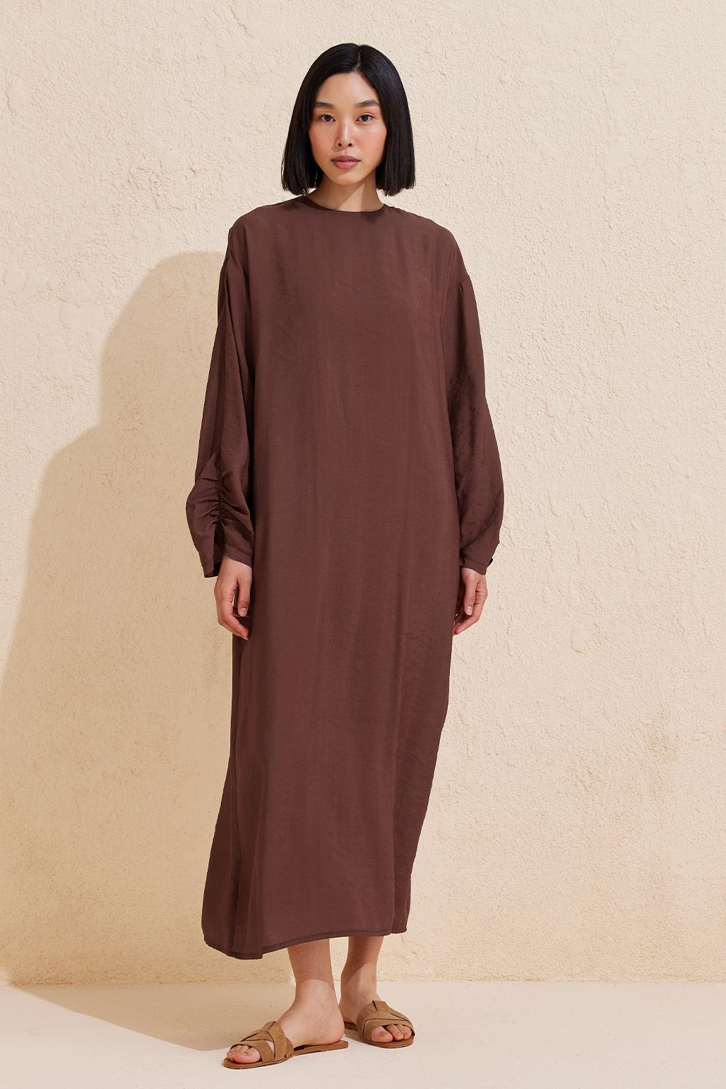 Modal Dress Chocolate Brown