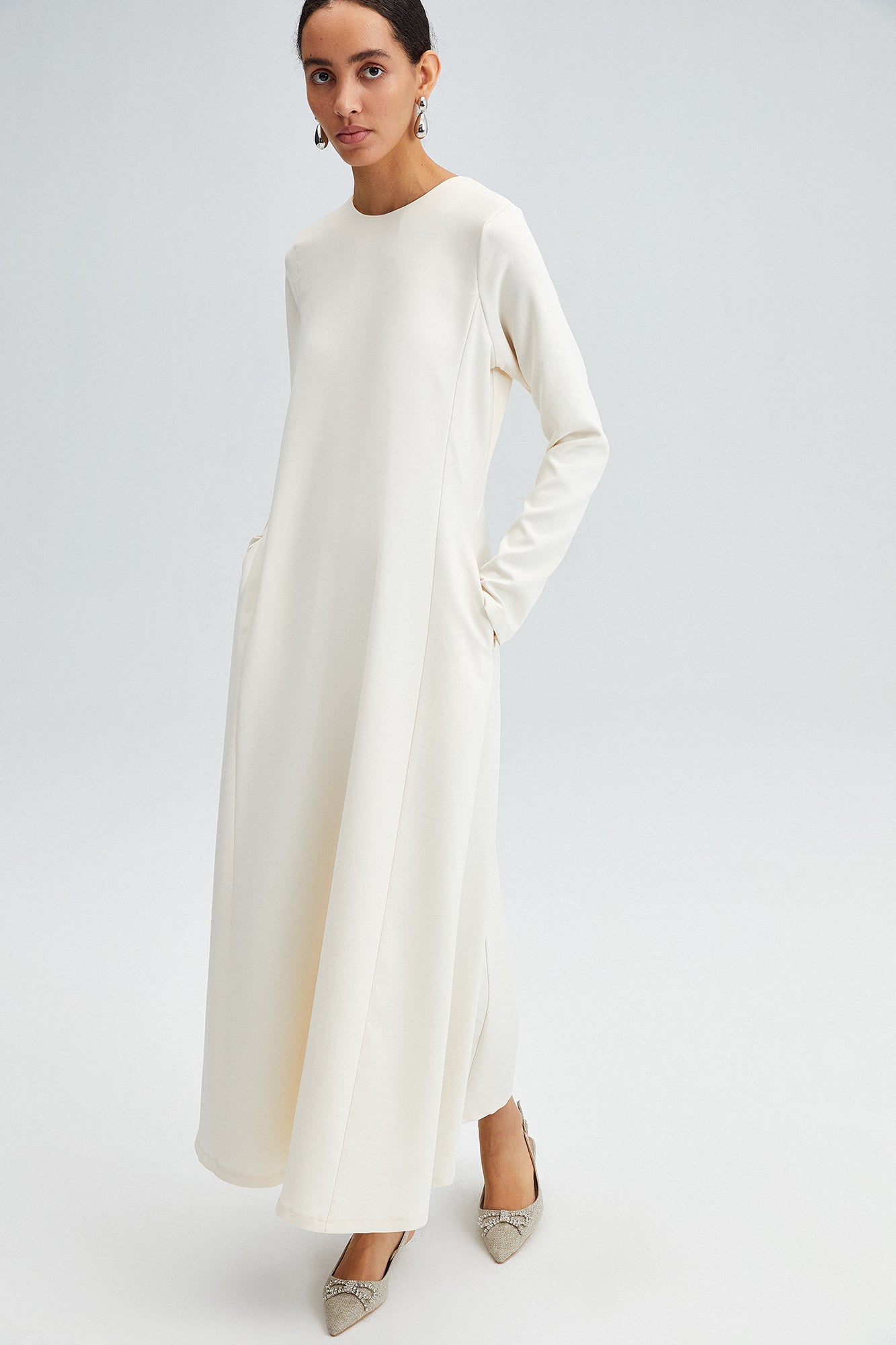 Midi-dress Creamy White