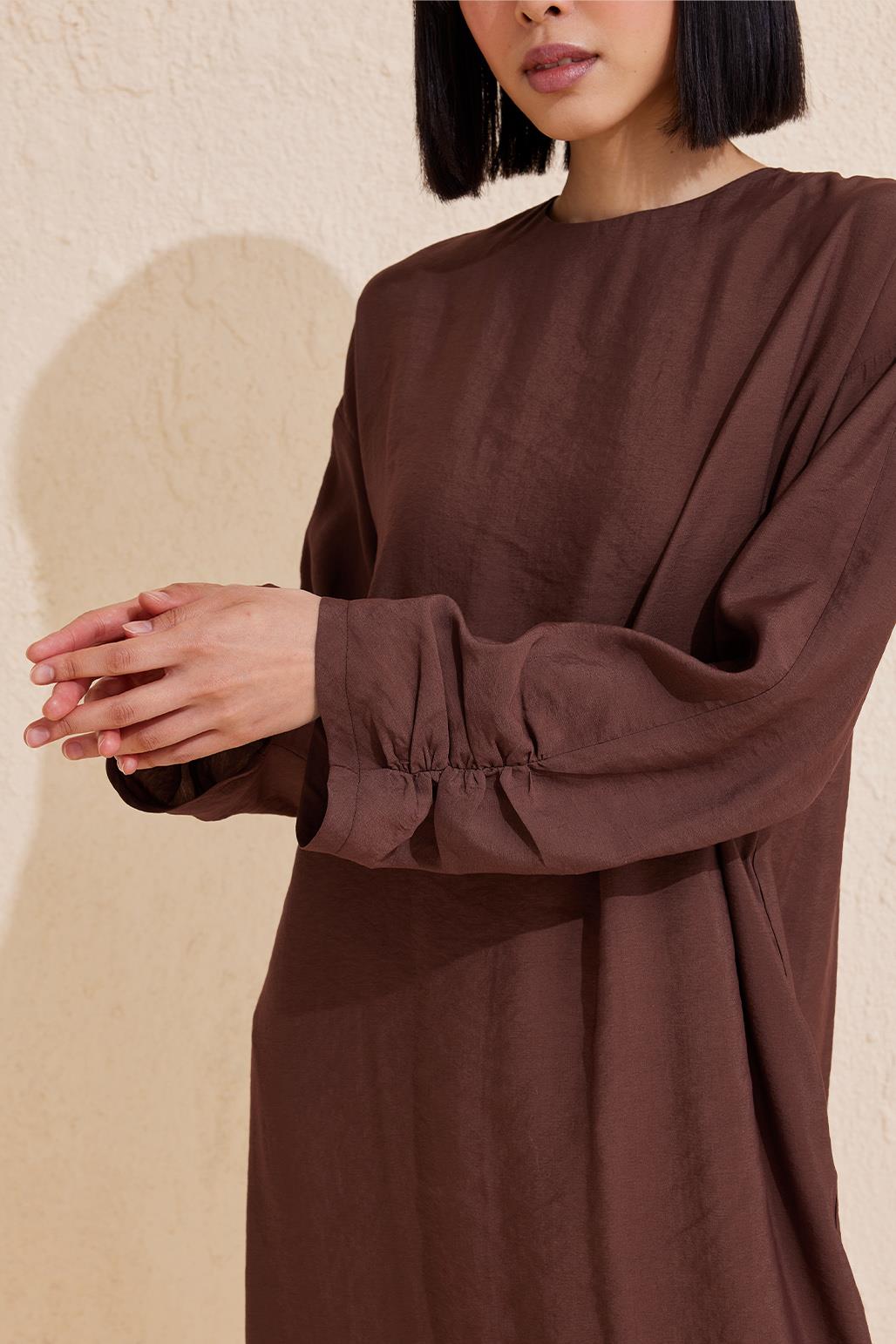 Modal Dress Chocolate Brown